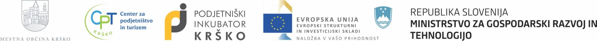 Partnerji: Mestna občina Krško, CPT Krško, Podjetniški inkubator Krško, Evropska unija, Republika Slovenija