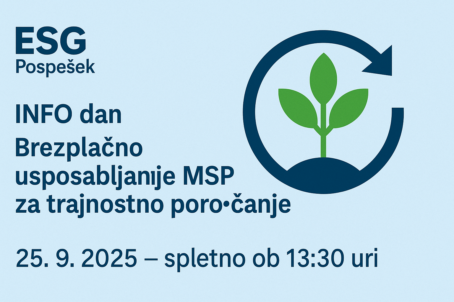 INFO DAN: Brezplačna usposabljanja o trajnostnem poročanju za podjetja