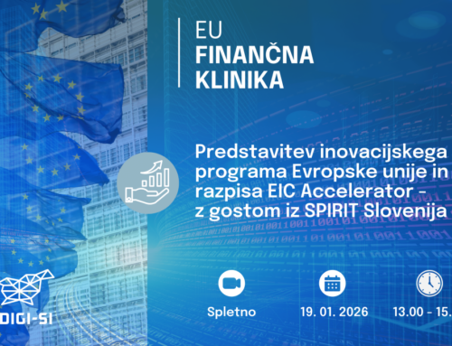 Spletna Finančna klinika »Predstavitev inovacijskega programa Evropske unije in razpisa EIC Accelerator – z gostom iz SPIRIT Slovenija«